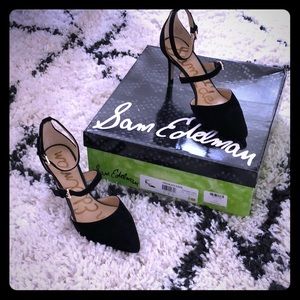 Brand New Sam Edleman Black Suede Heels Size 6